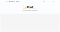Desktop Screenshot of leccenelsalento.it